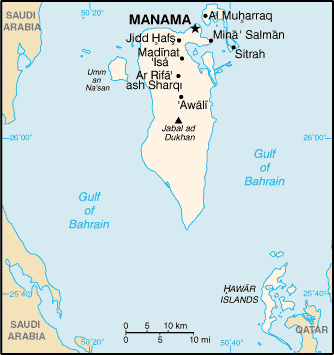 Mapa: Bahrein
