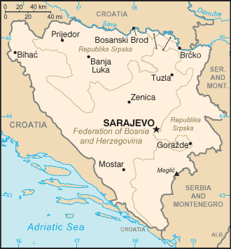 Mapa: Bosnia y Herzegovina