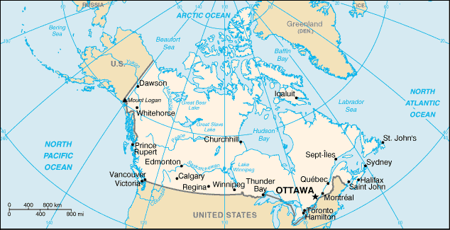 Mapa: Canadá