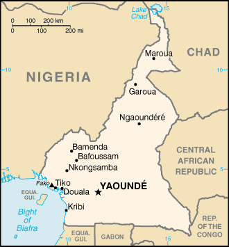 Mapa: Camerún