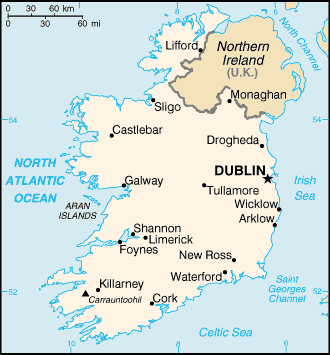 Mapa: Irlanda