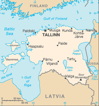 Mapa: Estonia