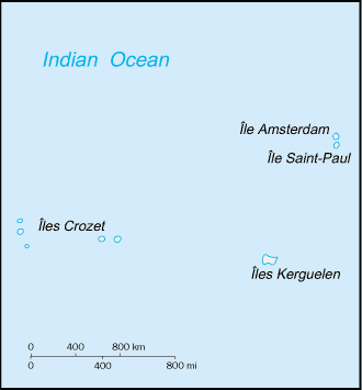 Mapa: Territorios Franceses Australes