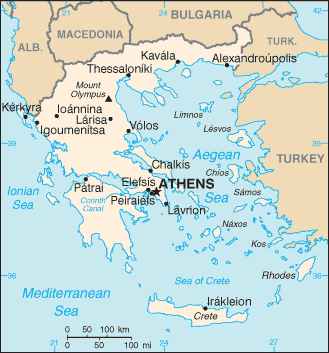 Mapa: Grecia