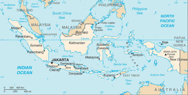 Mapa: Indonesia