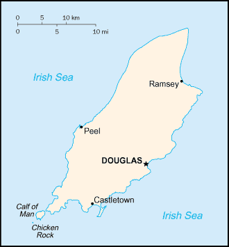 Mapa: Isla de Man
