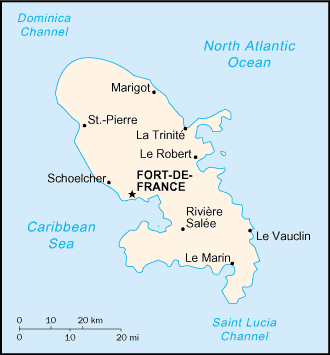 Mapa: Martinica