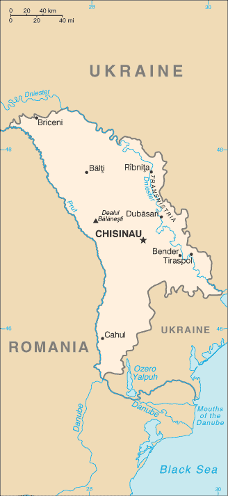 Mapa: Moldova