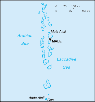 Mapa: Maldivas