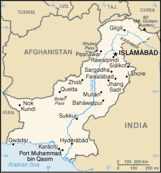 Mapa: Pakistán