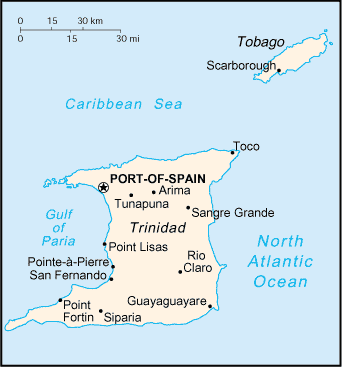 Mapa: Trinidad y Tabago