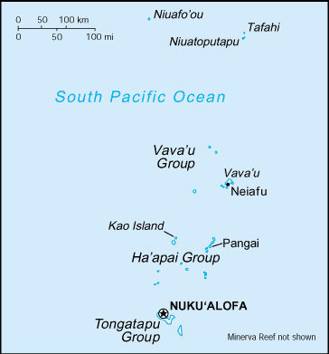 Mapa: Tonga